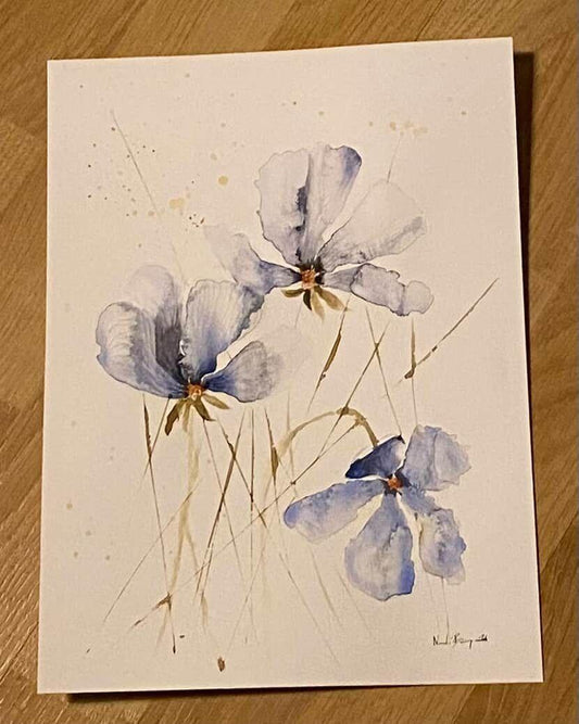“Blue Poppies” by ArtByNoahB